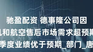 驰盈配资 德事隆公司因军用直升机和航空售后市场需求超预期 季度业绩优于预期_部门_唐纳利_军事项目