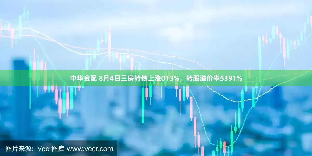 中华金配 8月4日三房转债上涨013%，转股溢价率5391%